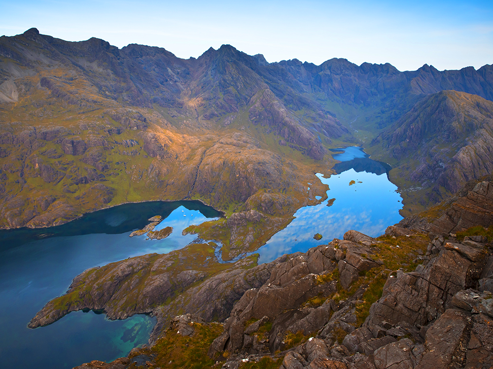 Loch Coruisk z lotu ptaka