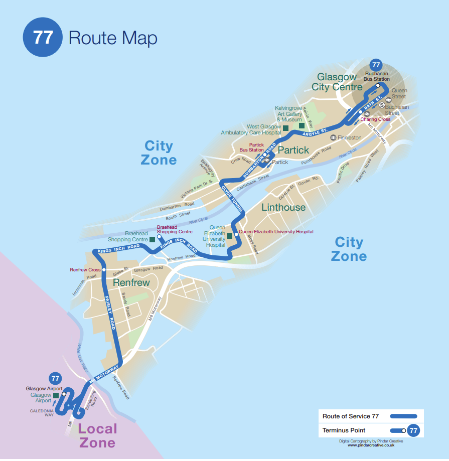 Bus 77 trasa