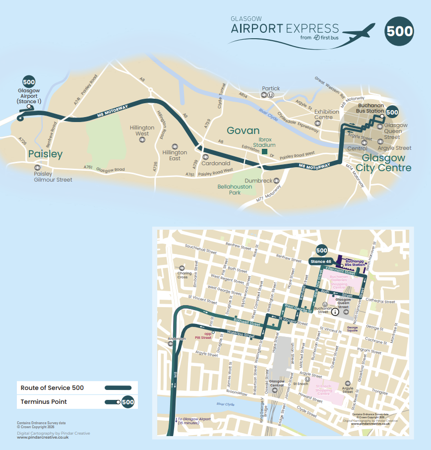 Mapa trasy Express 500